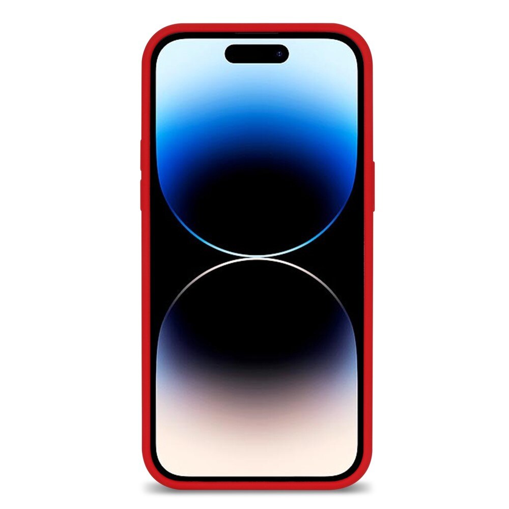 Coque en silicone iPhone 14 Pro Max, rouge