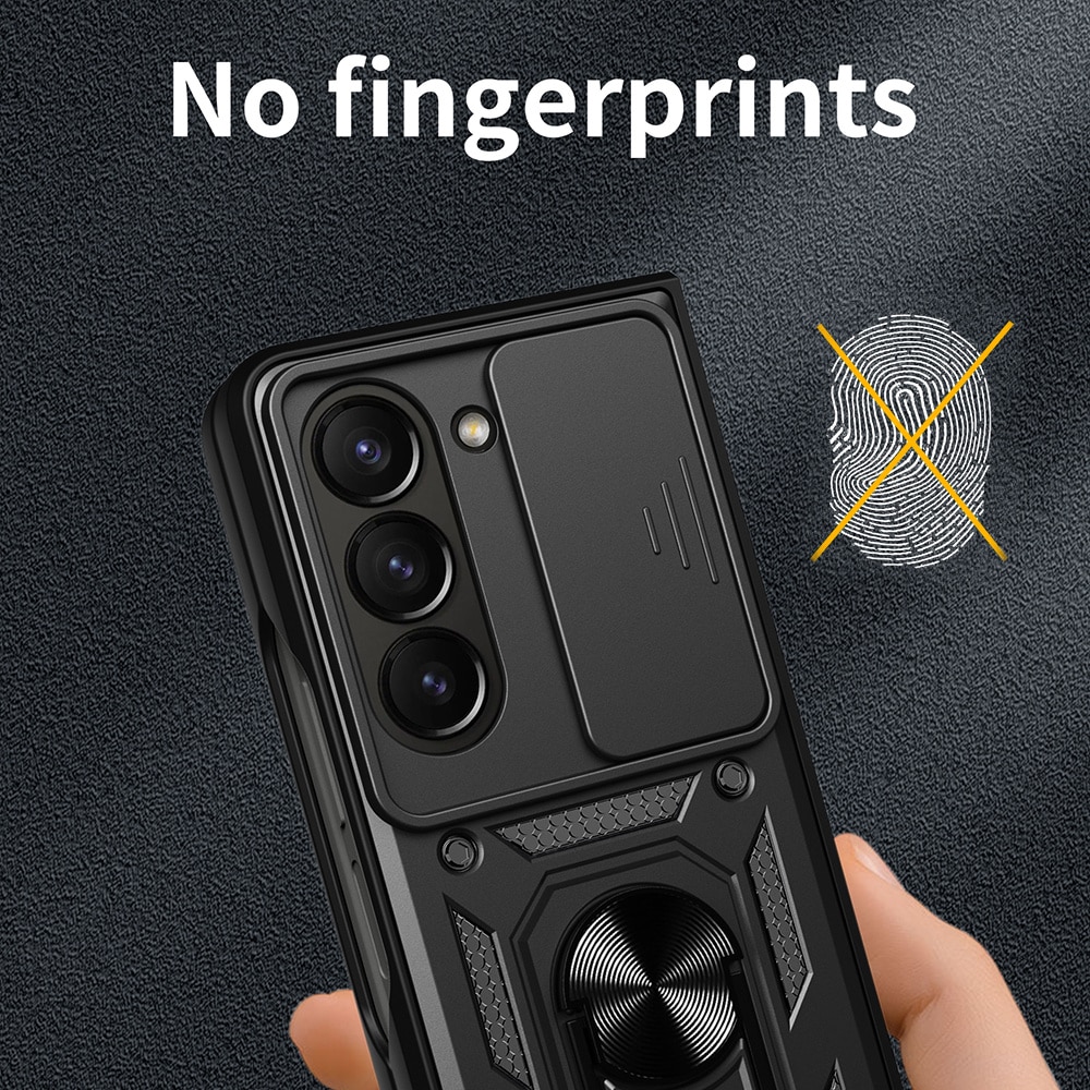 Coque Hybride Ring avec Protège Caméra Samsung Galaxy Z Fold 7, noir