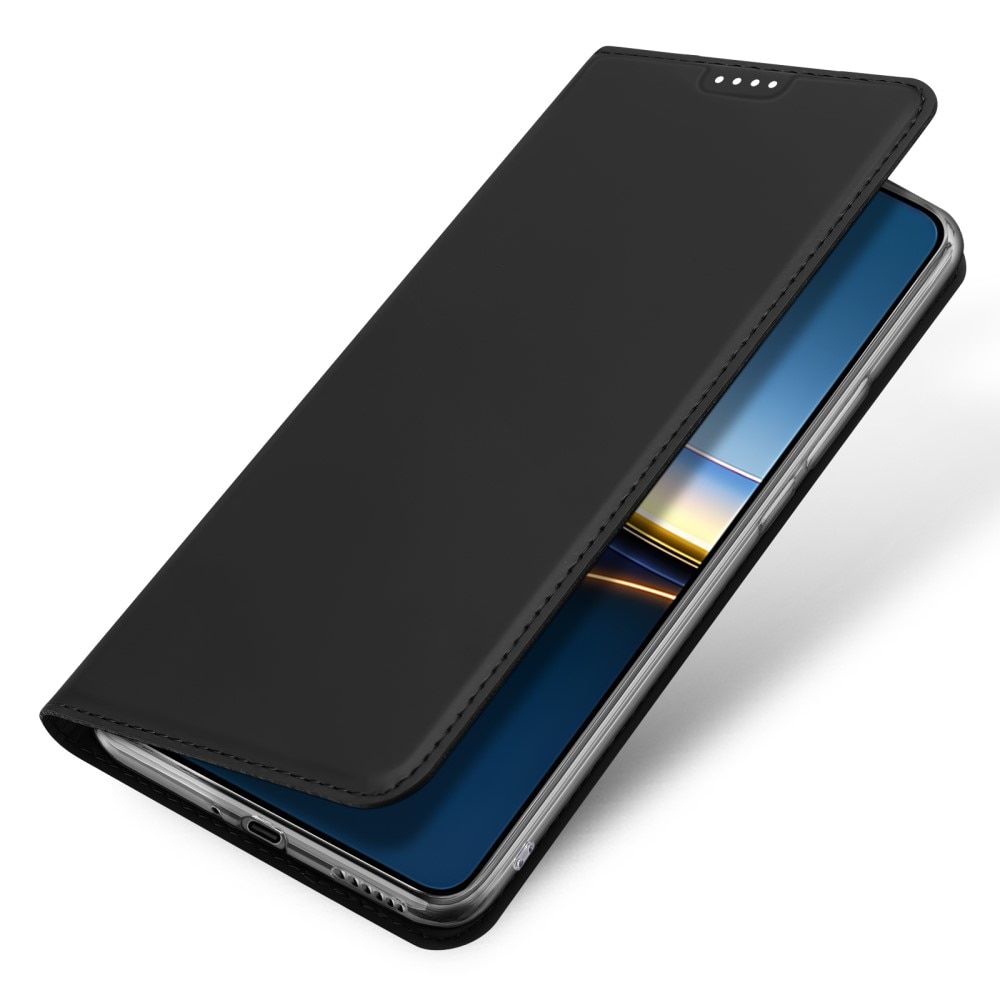 Étui portefeuille Skin Pro Series Xiaomi Poco F7 Pro, Noir