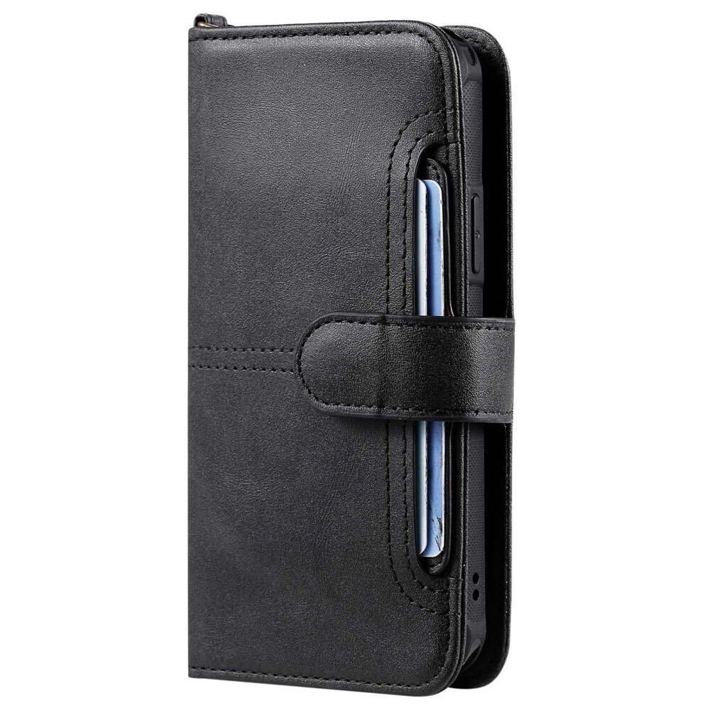 Magnet Leather Wallet iPhone 14 Pro Noir