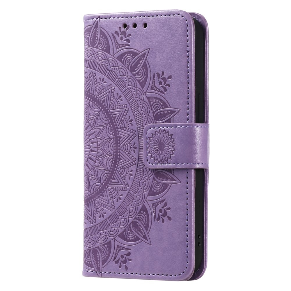 Étui en cuir Mandala Sony Xperia 1 VII, Violet