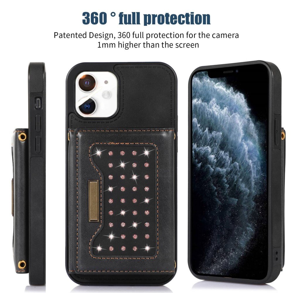 Coque porte-cartes briller iPhone 11 Noir