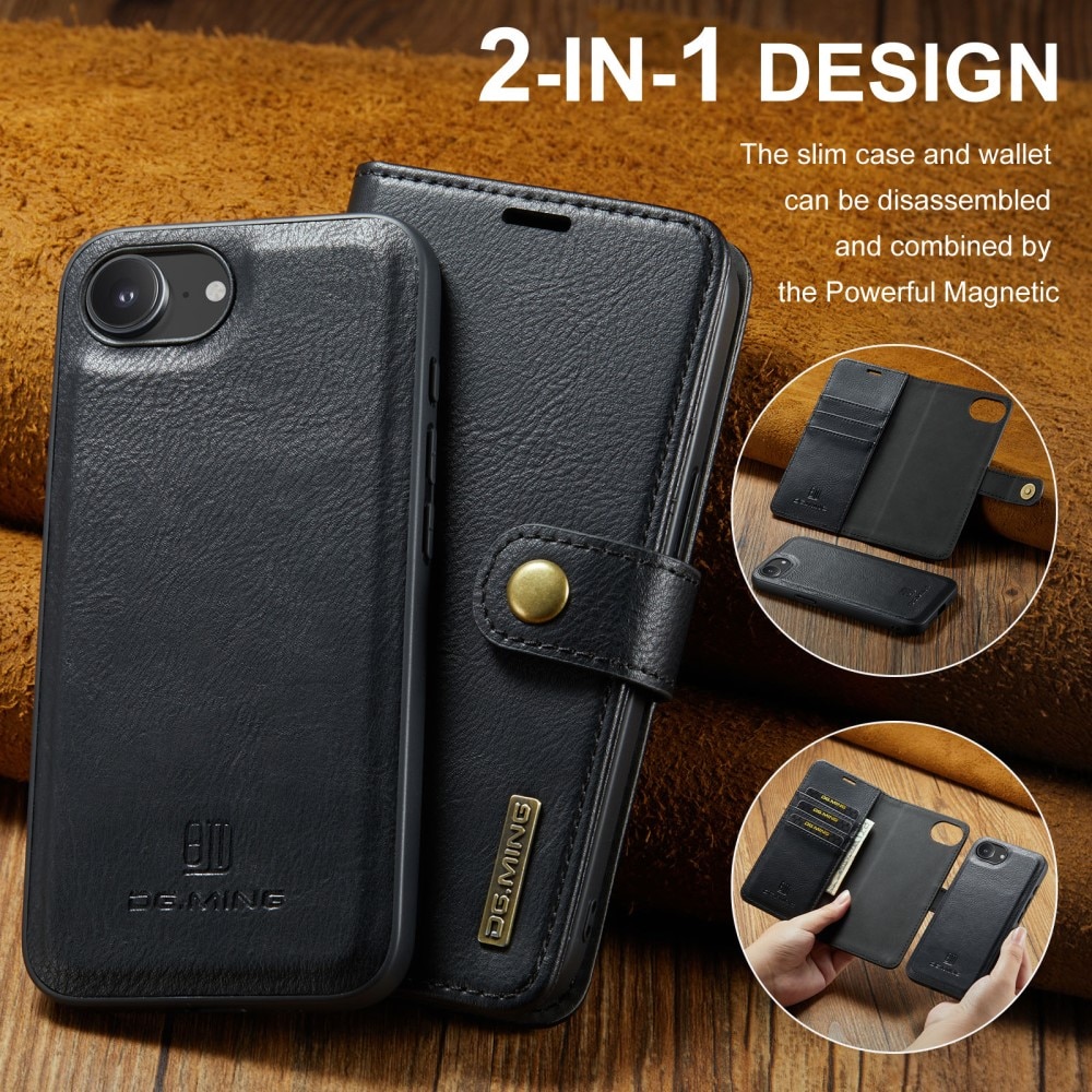 Étui portefeuille Magnet Wallet iPhone 16e, Black