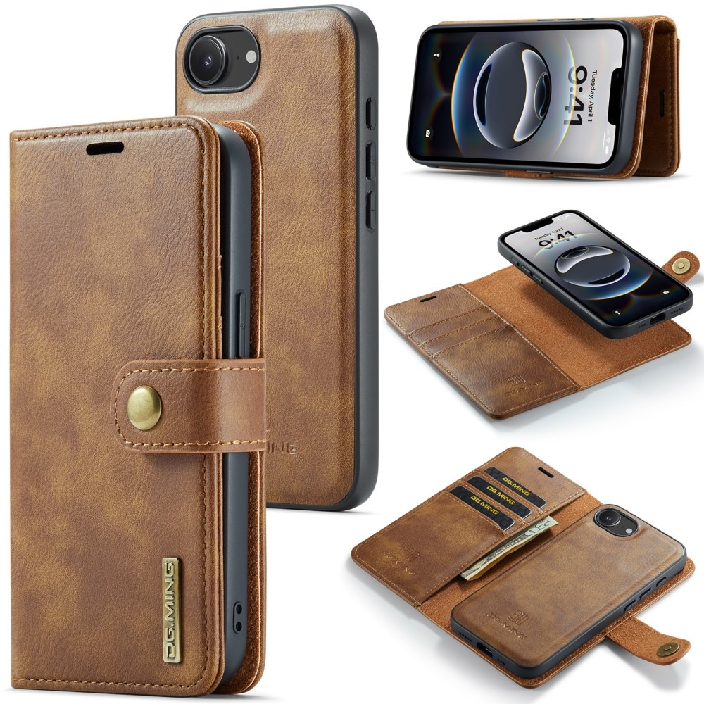 Étui portefeuille Magnet Wallet iPhone 16e, Cognac