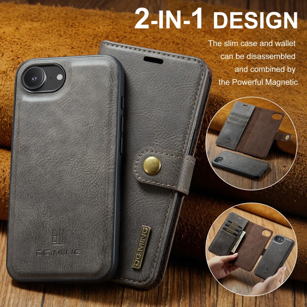Étui portefeuille Magnet Wallet iPhone 16e, Brown
