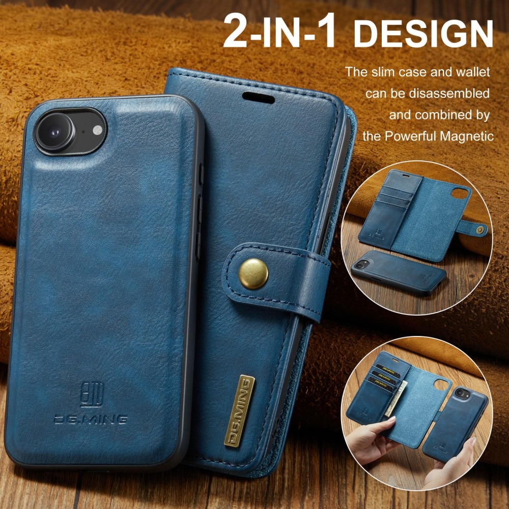 Étui portefeuille Magnet Wallet iPhone 16e, Blue