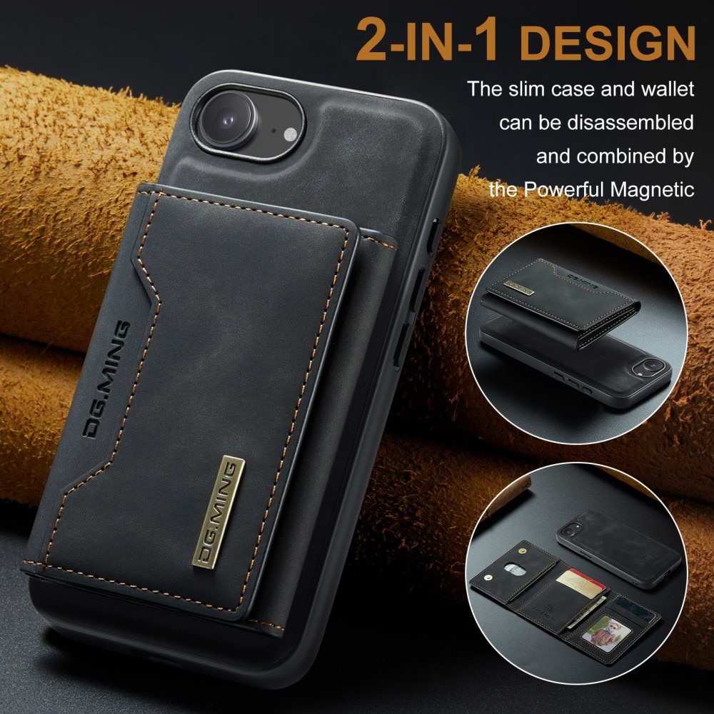 Coque Magnetic Card Slot iPhone 16e, Black