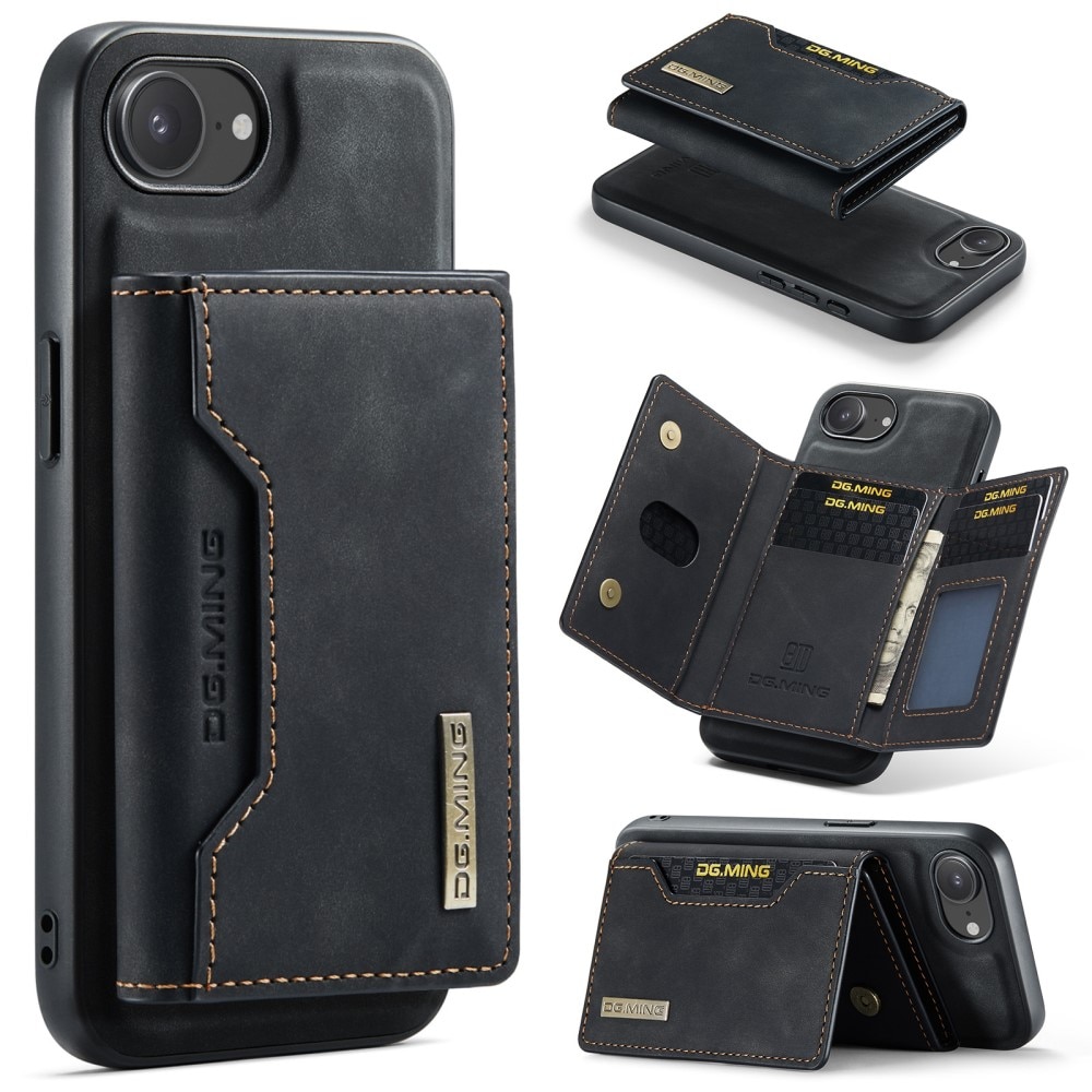 Coque Magnetic Card Slot iPhone 16e, Black