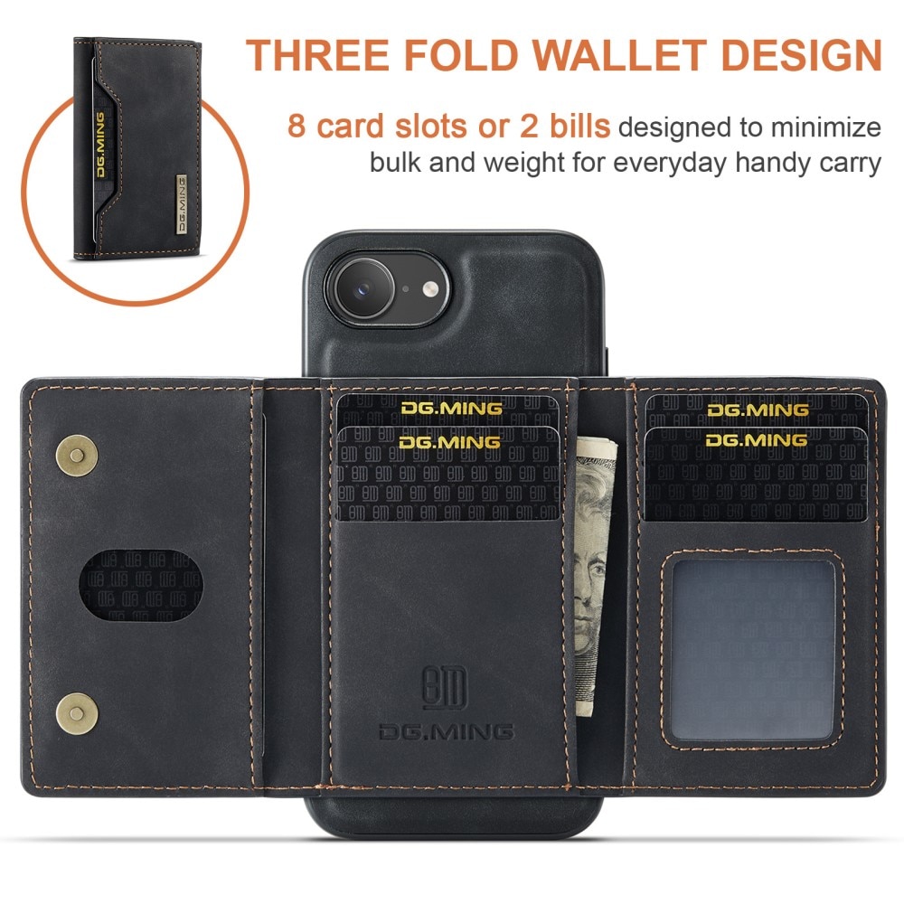 Coque Magnetic Card Slot iPhone 16e, Black