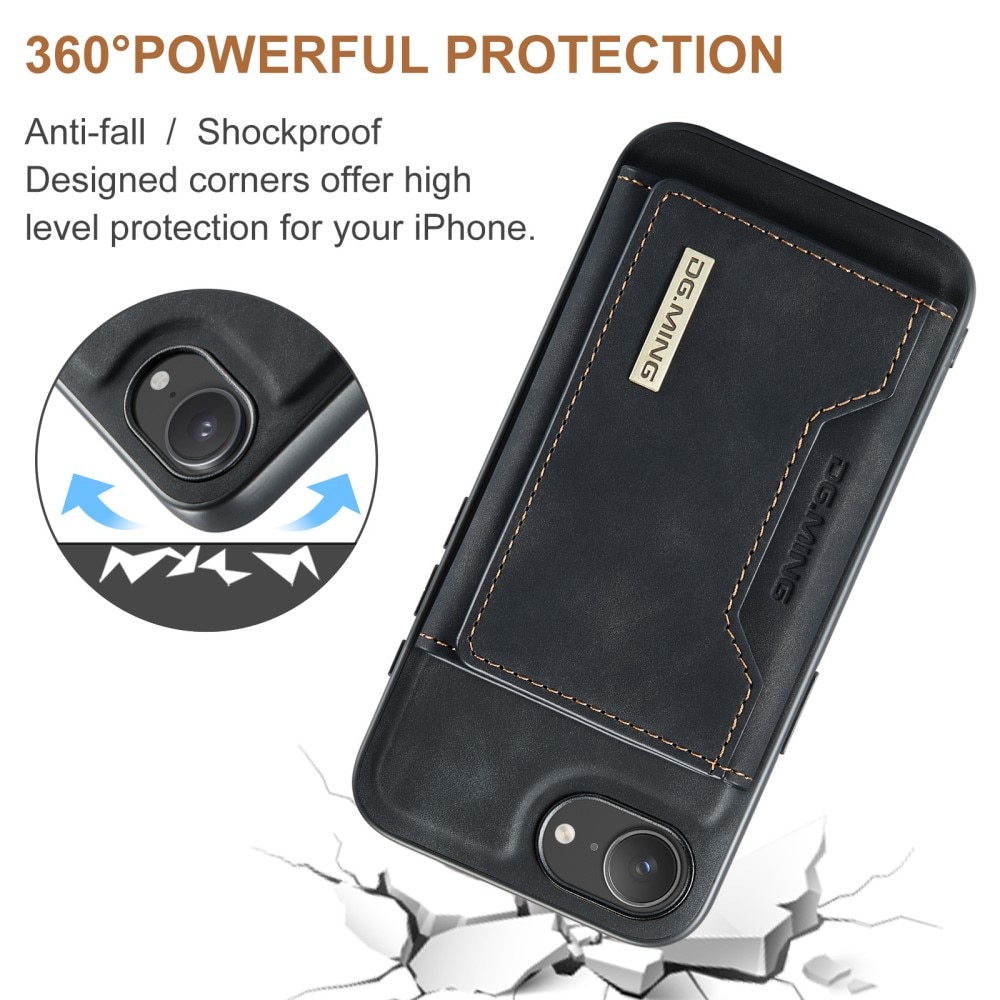 Coque Magnetic Card Slot iPhone 16e, Black