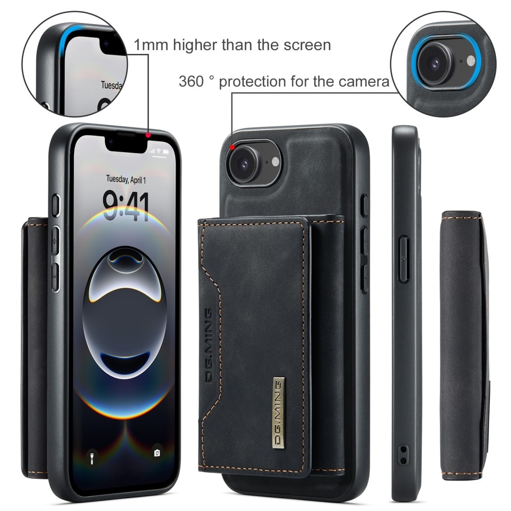 Coque Magnetic Card Slot iPhone 16e, Black