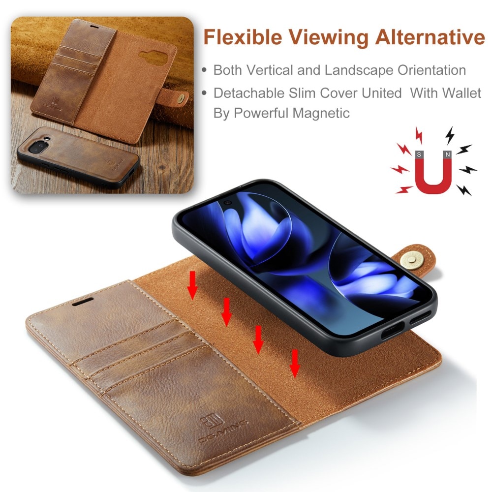 Étui portefeuille Magnet Wallet Google Pixel 9a, Cognac