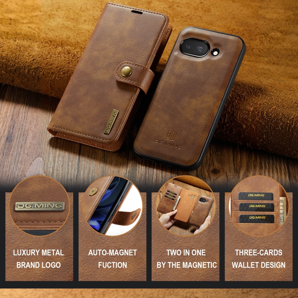 Étui portefeuille Magnet Wallet Google Pixel 9a, Cognac