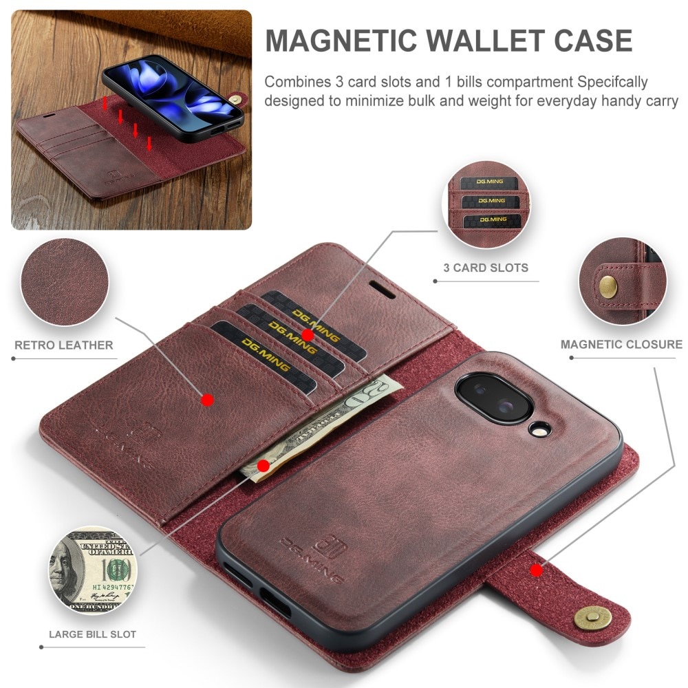 Étui portefeuille Magnet Wallet Google Pixel 9a, Red