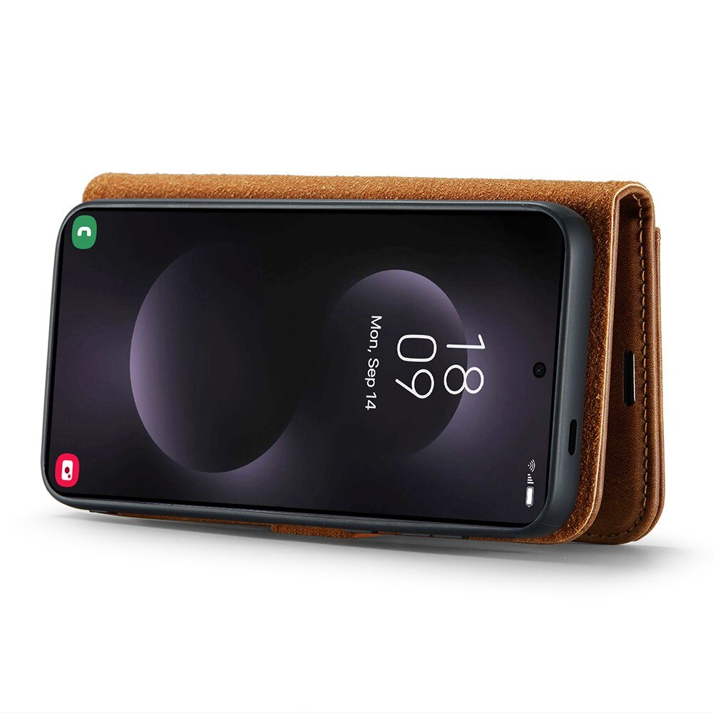 Étui portefeuille Magnet Wallet Samsung Galaxy S25 Edge, Cognac