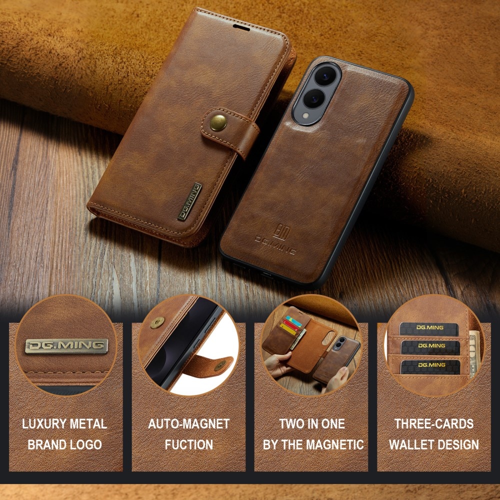 Étui portefeuille Magnet Wallet Samsung Galaxy S25 Edge, Cognac