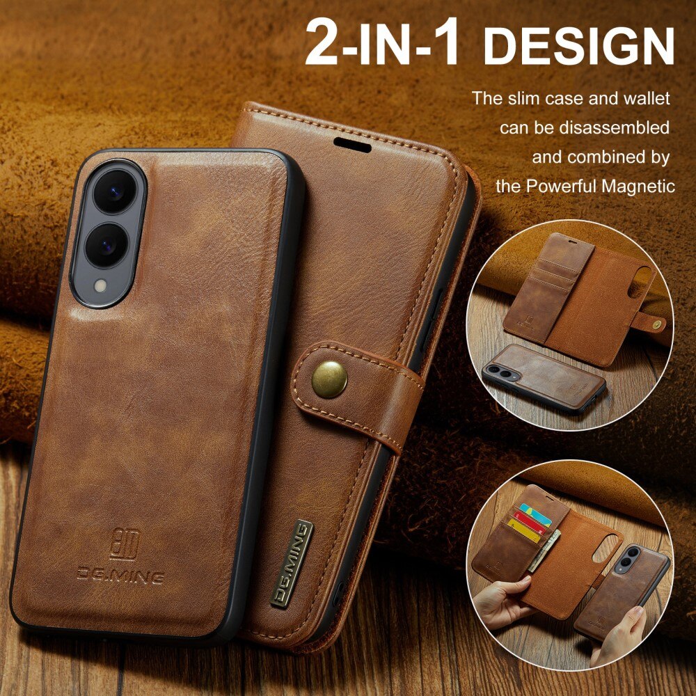 Étui portefeuille Magnet Wallet Samsung Galaxy S25 Edge, Cognac