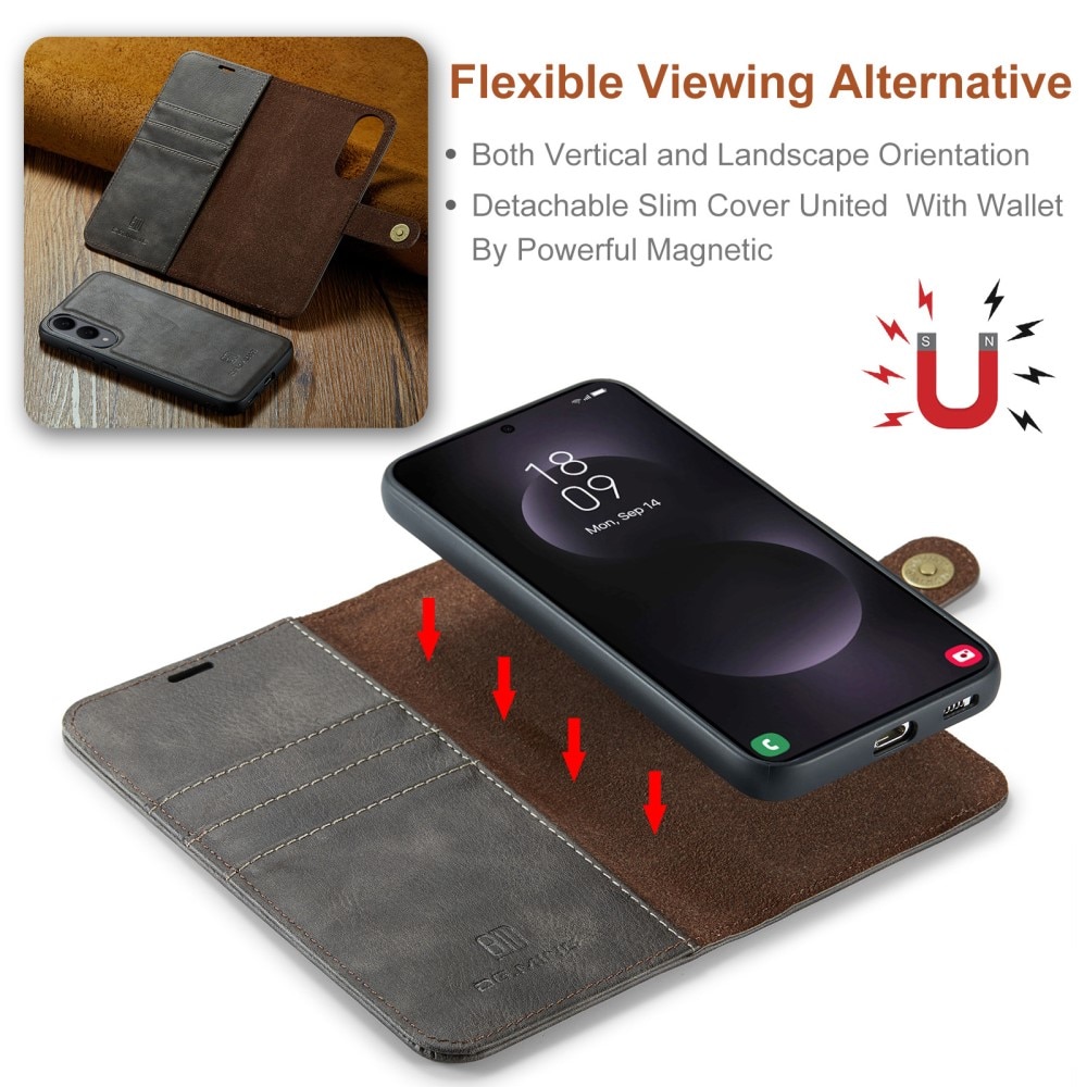 Étui portefeuille Magnet Wallet Samsung Galaxy S25 Edge, Brown