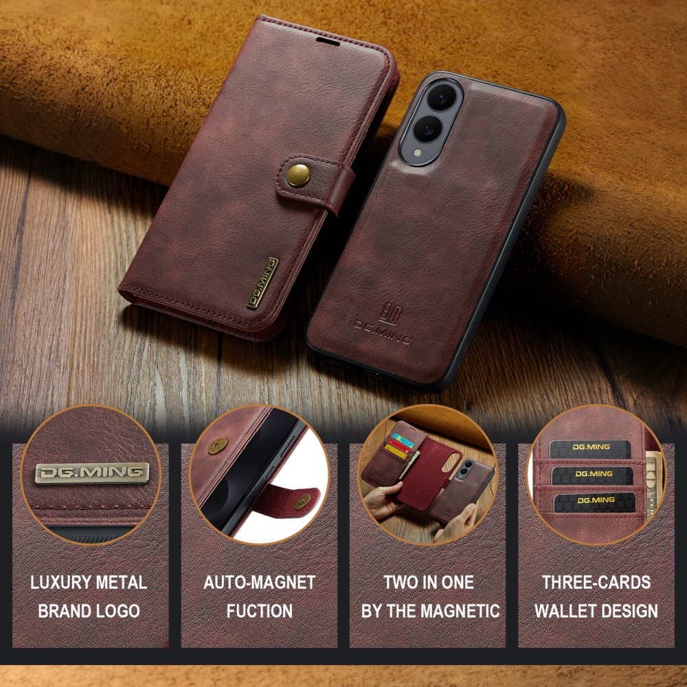 Étui portefeuille Magnet Wallet Samsung Galaxy S25 Edge, Red