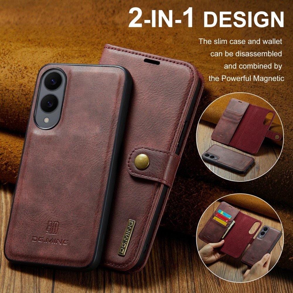 Étui portefeuille Magnet Wallet Samsung Galaxy S25 Edge, Red