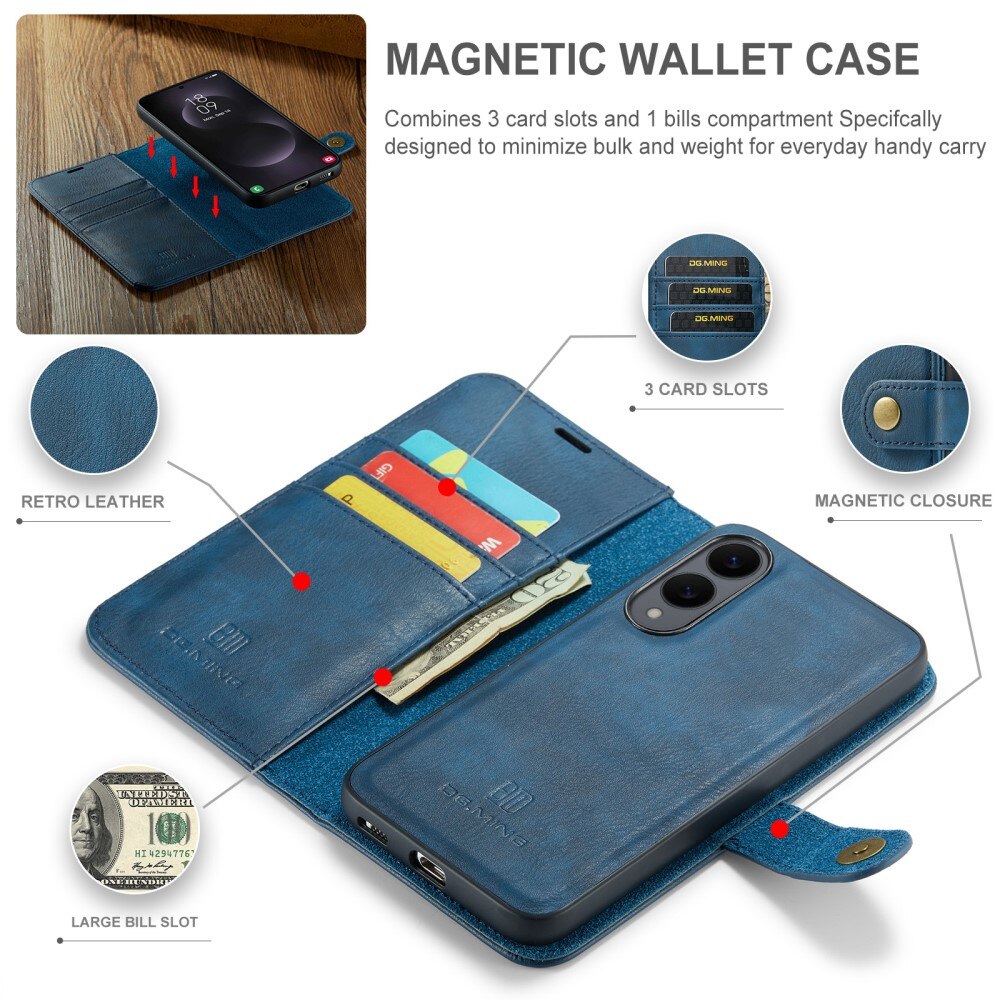 Étui portefeuille Magnet Wallet Samsung Galaxy S25 Edge, Blue