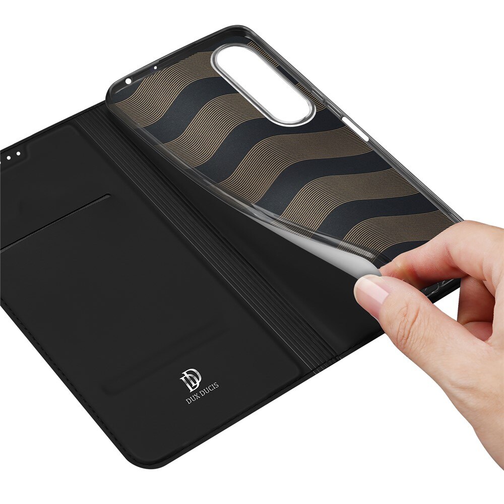 Étui portefeuille Skin Pro Series Sony Xperia 1 VII, Noir