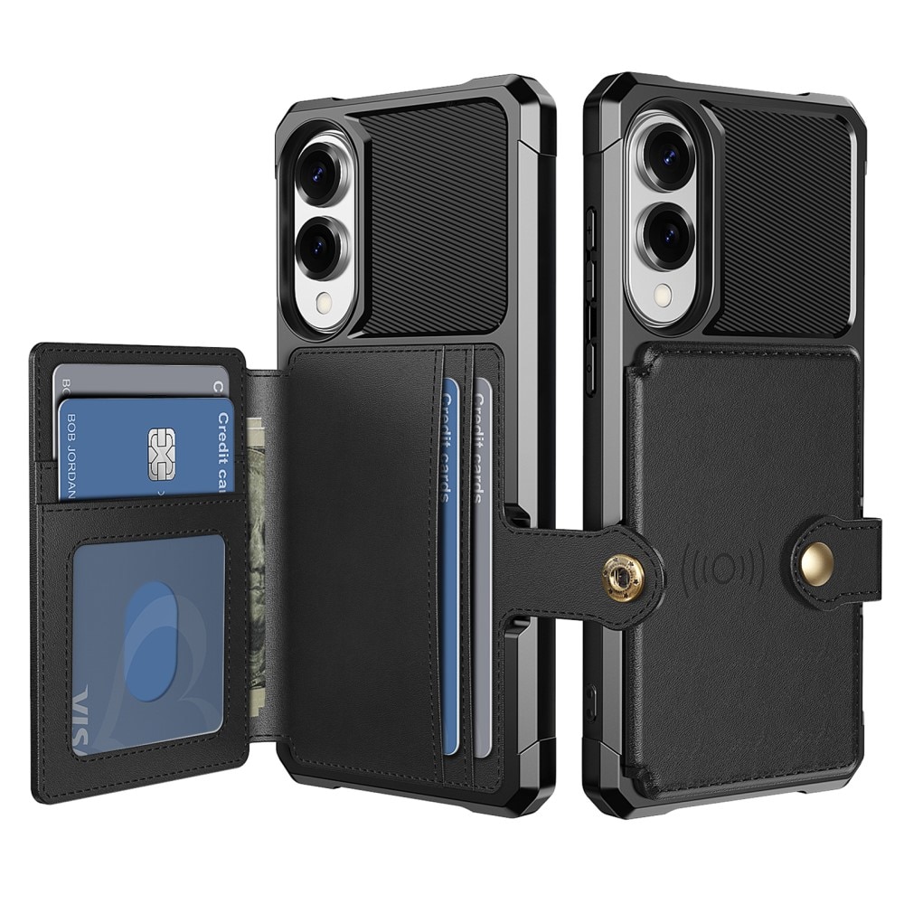 Coque porte-cartes Tough Multi-slot Samsung Galaxy S25 Edge, Noir