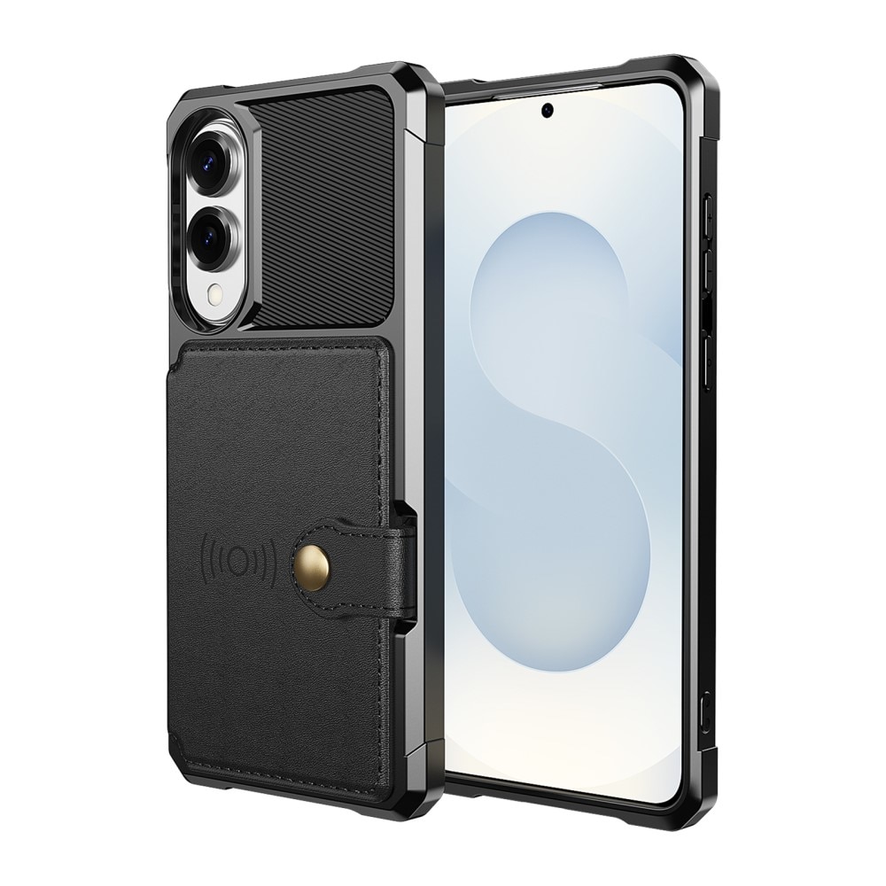 Coque porte-cartes Tough Multi-slot Samsung Galaxy S25 Edge, Noir