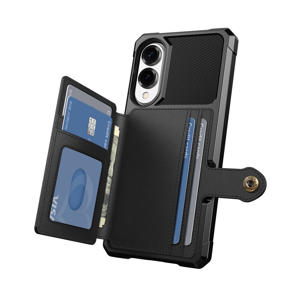 Coque porte-cartes Tough Multi-slot Samsung Galaxy S25 Edge, Noir