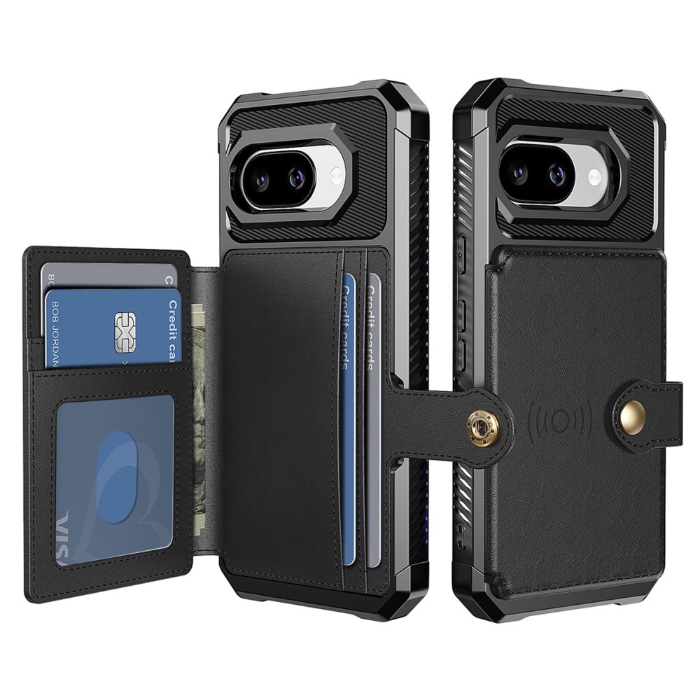 Coque porte-cartes Tough Multi-slot Google Pixel 9a, Noir