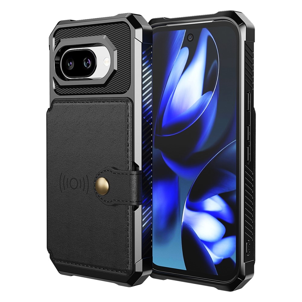 Coque porte-cartes Tough Multi-slot Google Pixel 9a, Noir