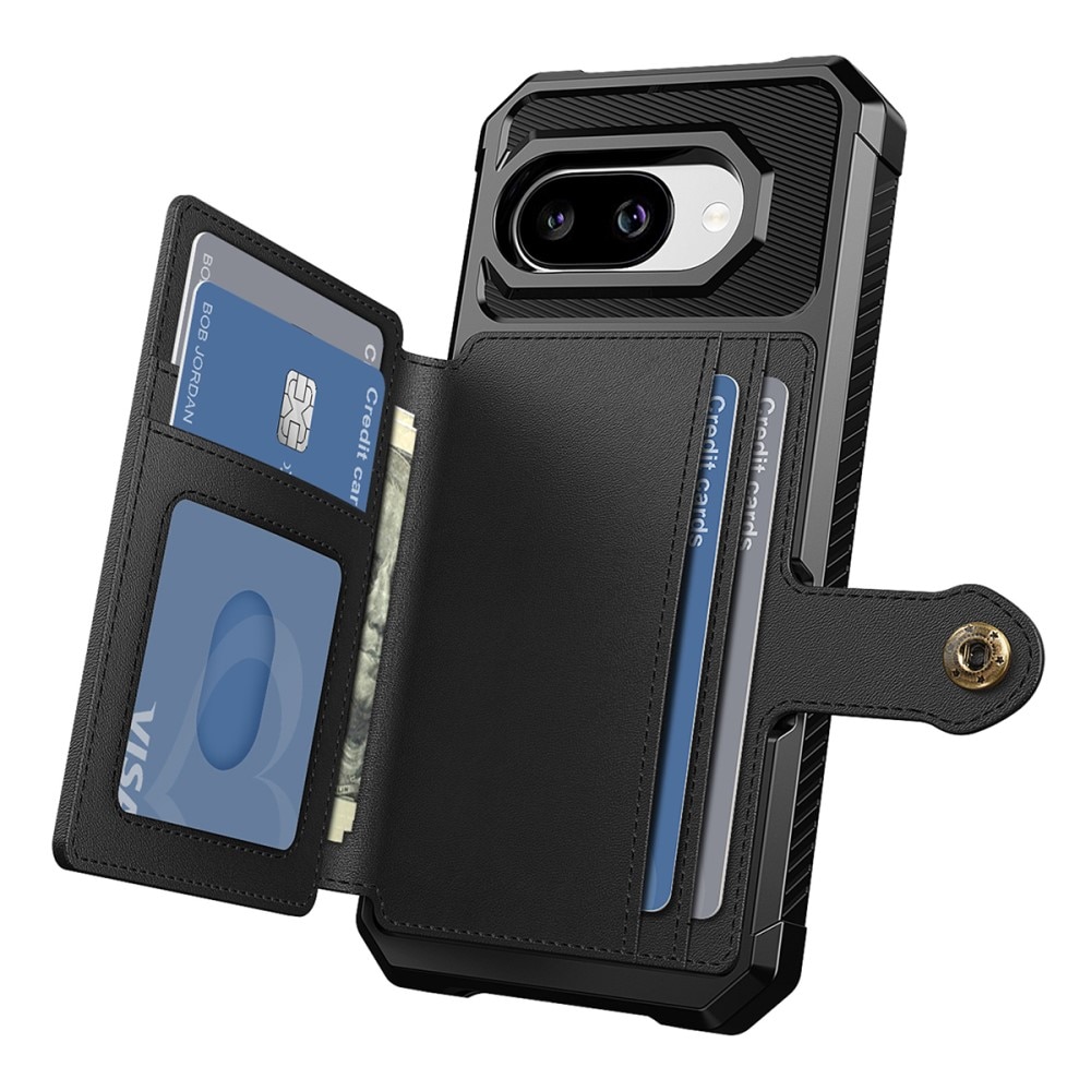 Coque porte-cartes Tough Multi-slot Google Pixel 9a, Noir