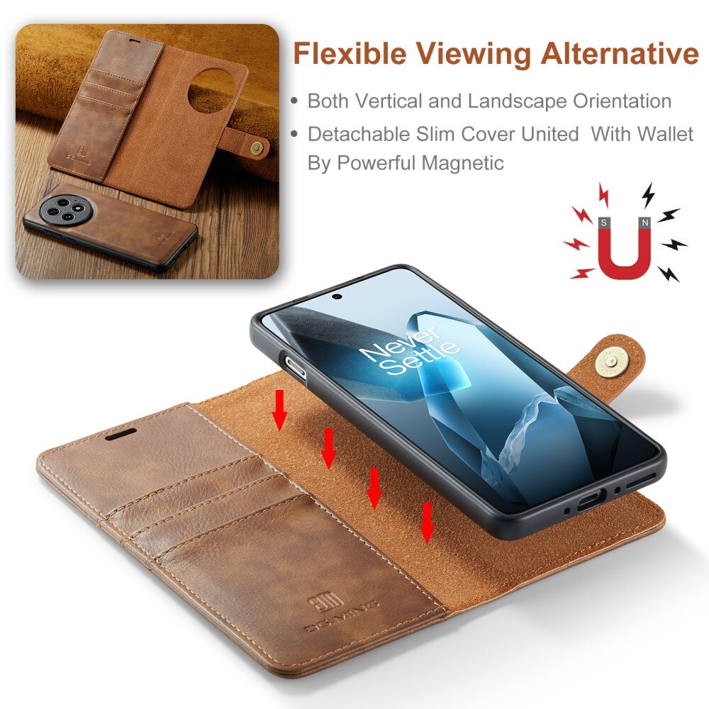 Étui portefeuille Magnet Wallet  OnePlus 13, Cognac