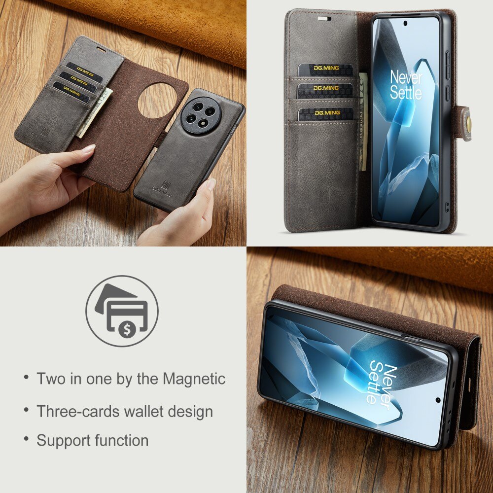 Étui portefeuille Magnet Wallet  OnePlus 13, Brown