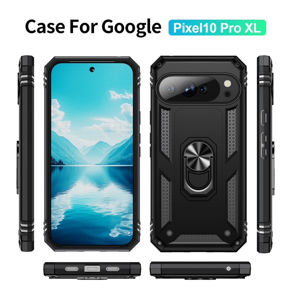Coque hybride Tech Ring Google Pixel 10 Pro XL, noir