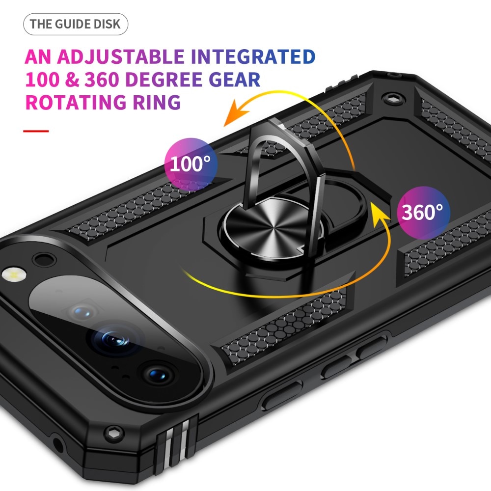 Coque hybride Tech Ring Google Pixel 10 Pro XL, noir