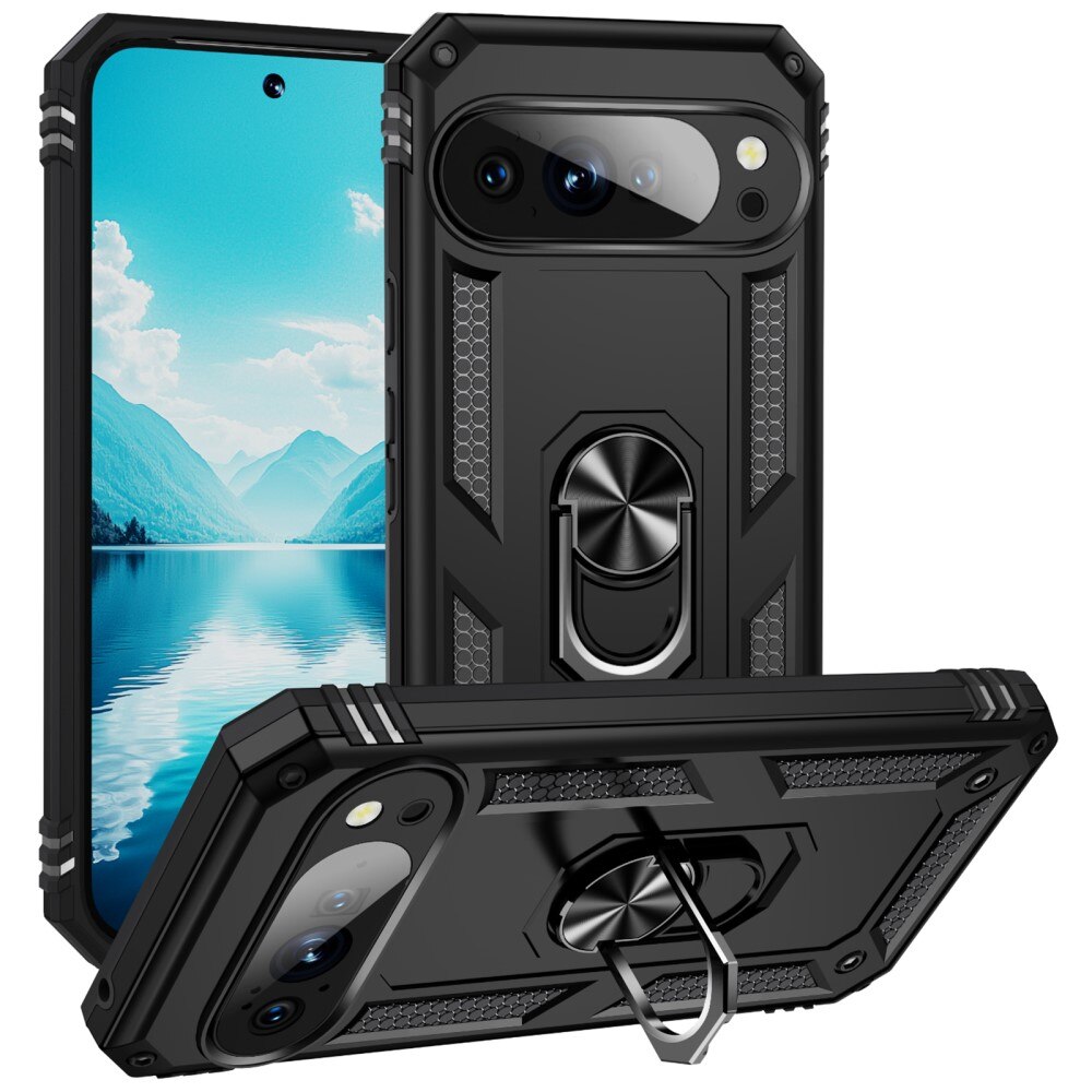 Coque hybride Tech Ring Google Pixel 10, noir