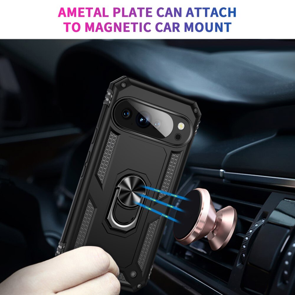 Coque hybride Tech Ring Google Pixel 10, noir