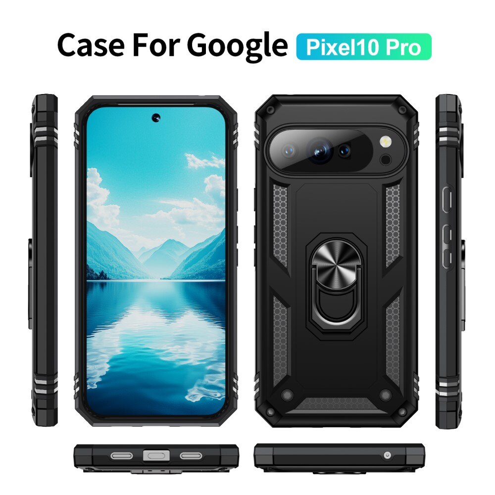 Coque hybride Tech Ring Google Pixel 10, noir