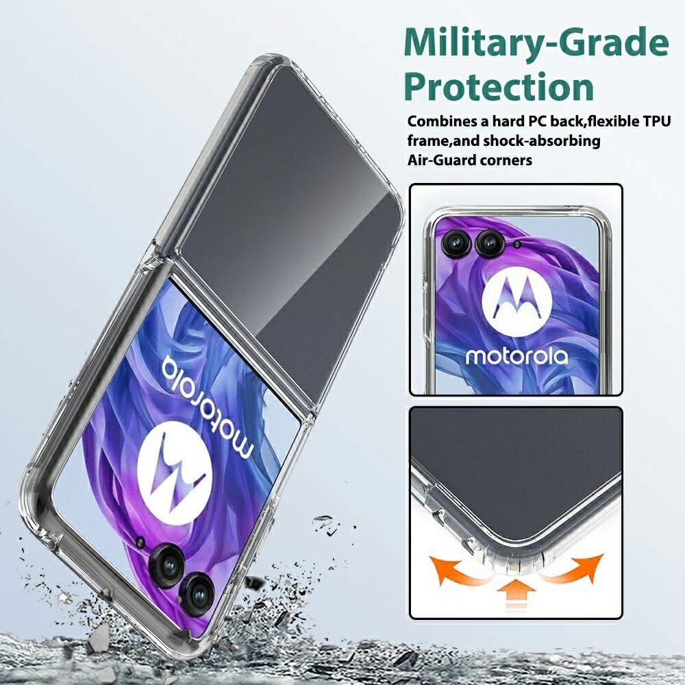 Coque hybride pour Motorola Razr 60 Ultra, Transparent