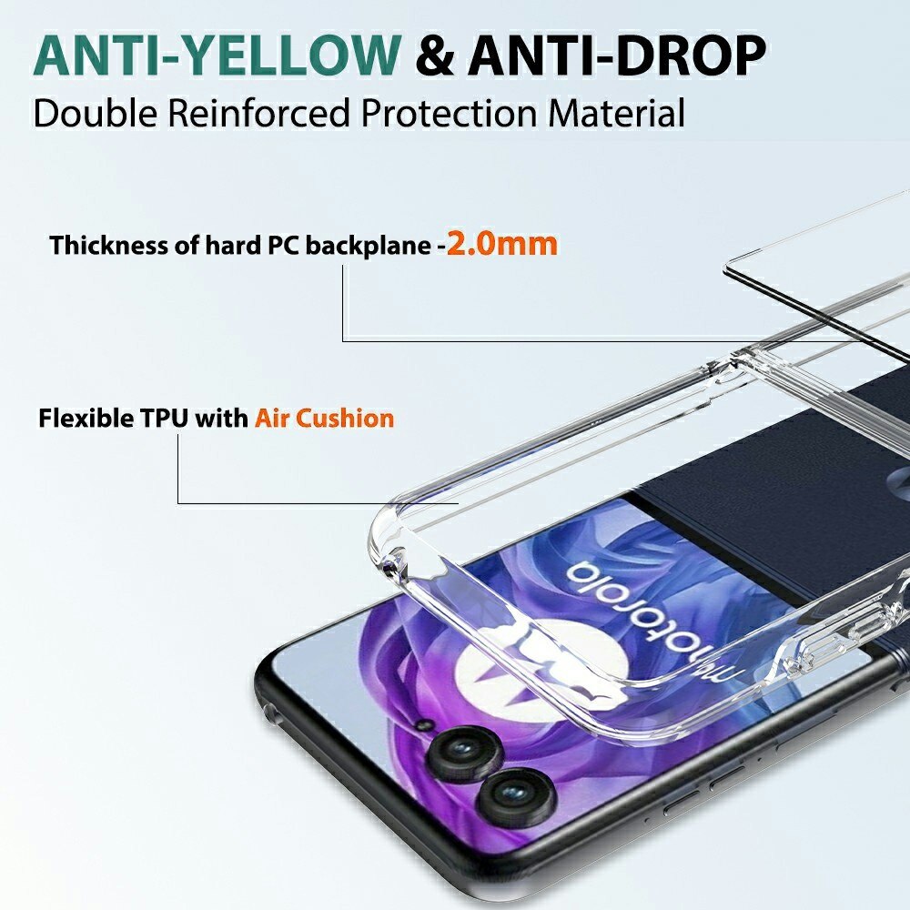 Coque hybride pour Motorola Razr 60 Ultra, Transparent