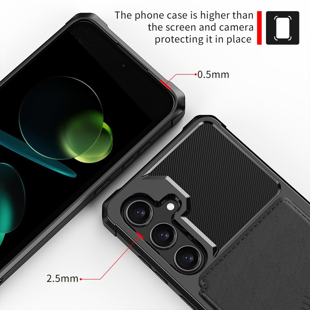 Coque porte-cartes Tough Multi-slot Samsung Galaxy A56, Noir
