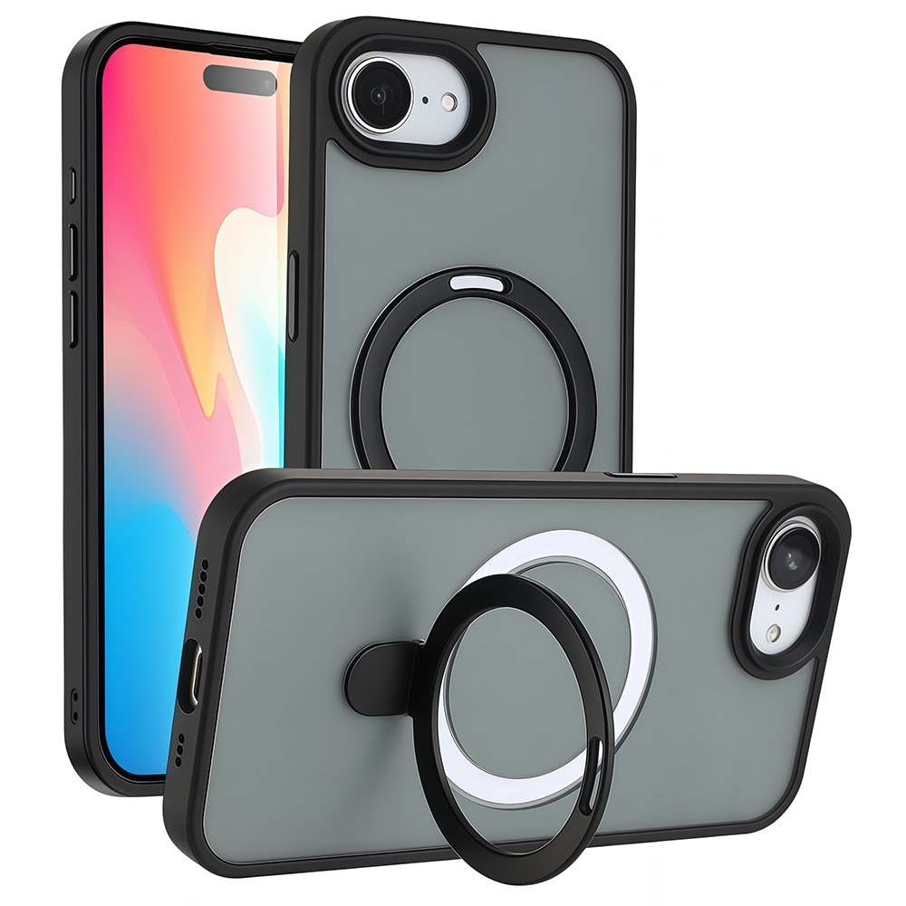Coque hybride MagSafe Ring iPhone 16e, Noir