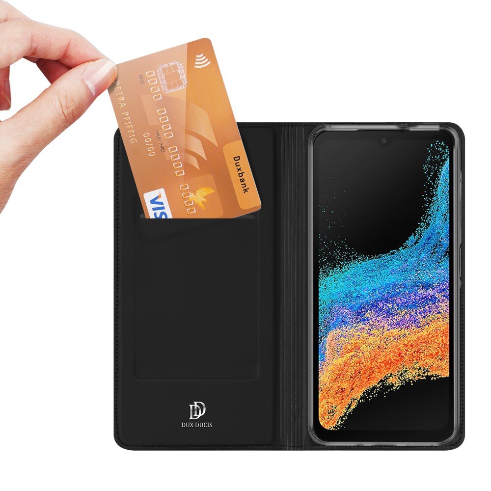 Étui portefeuille Skin Pro Series Samsung Galaxy Xcover 7 Pro, Noir