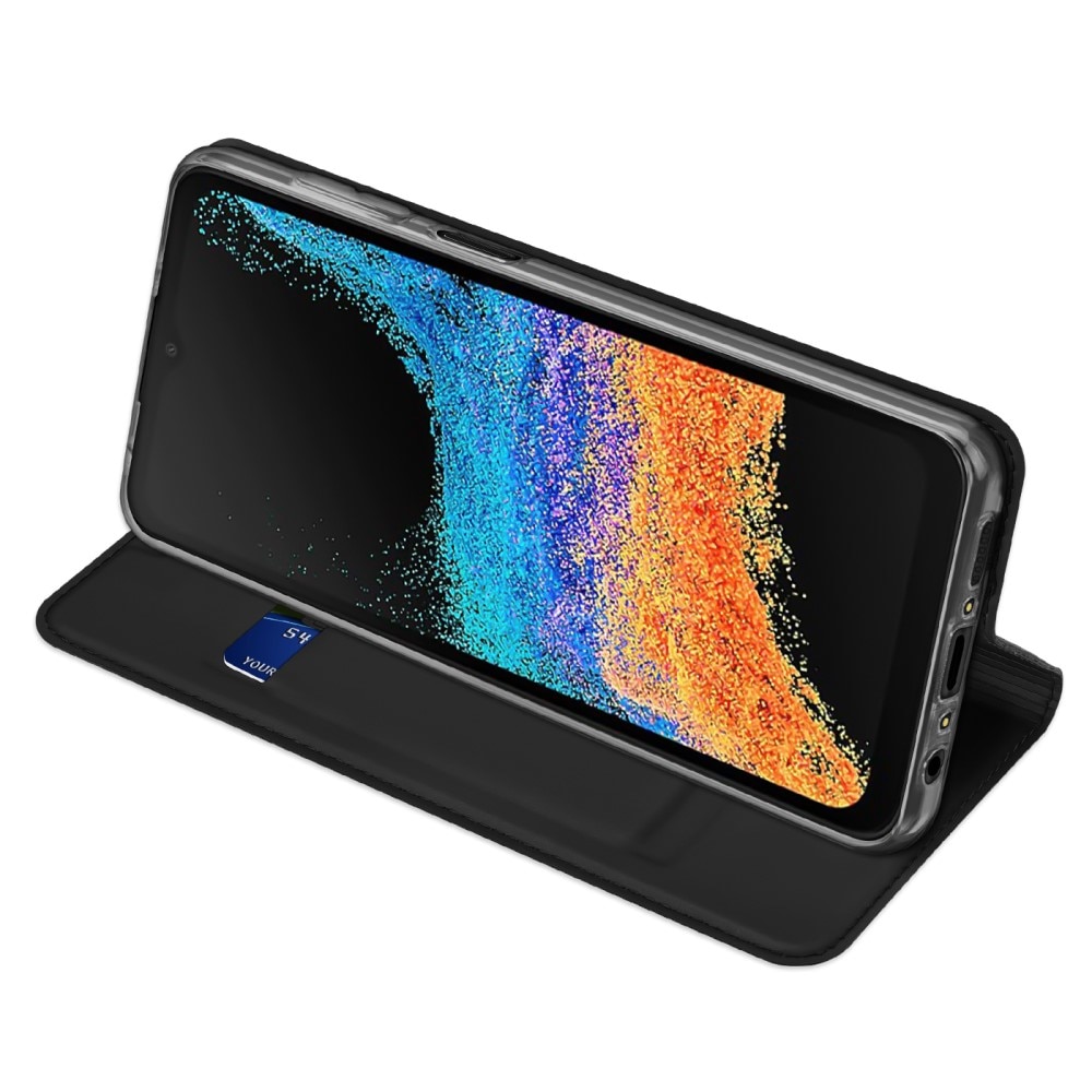 Étui portefeuille Skin Pro Series Samsung Galaxy Xcover 7 Pro, Noir