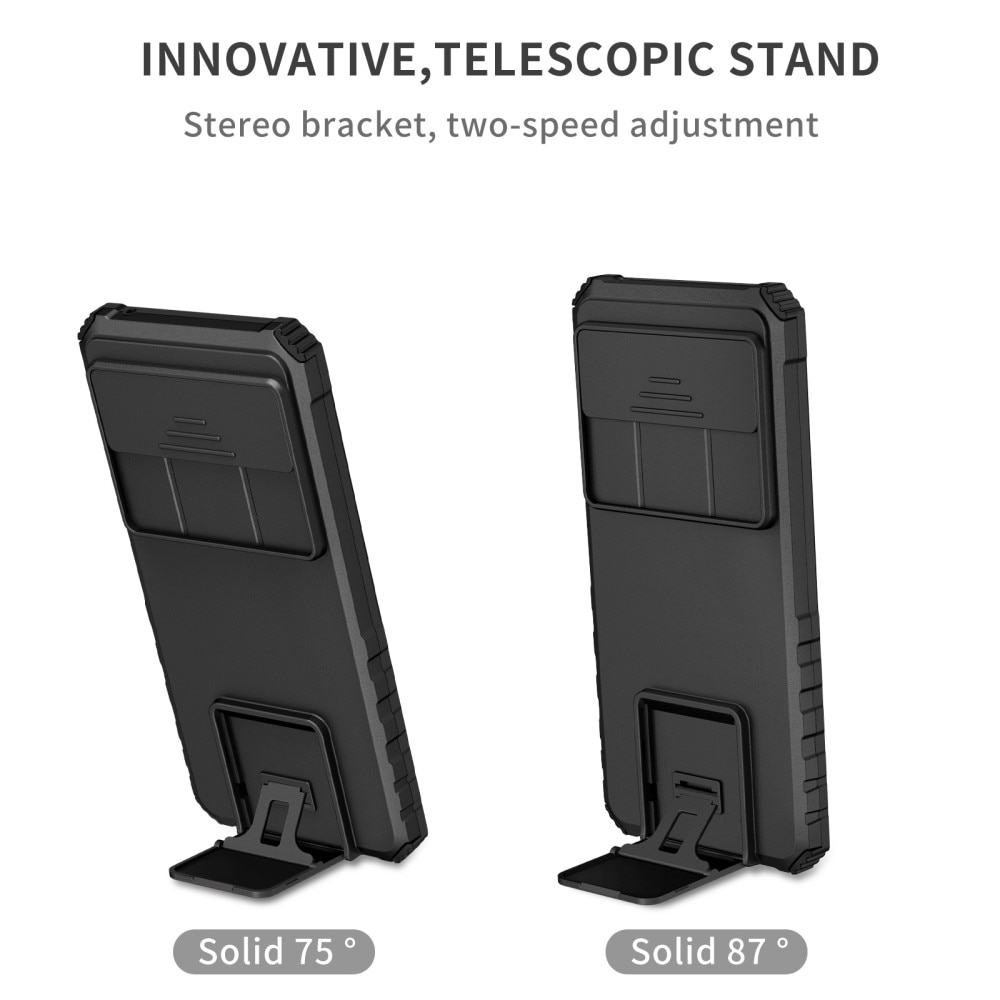 Coque Kickstand avec Protège Caméra Google Pixel 9 Pro XL, Noir