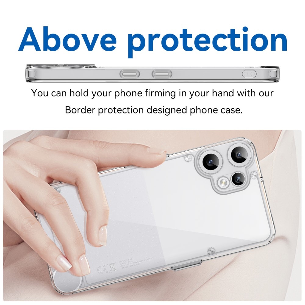 Coque hybride pour Nothing CMF Phone 2 Pro, Transparent