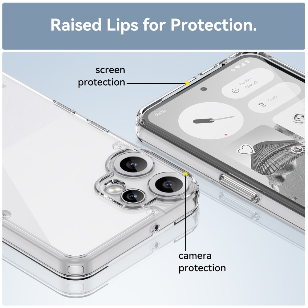 Coque hybride pour Nothing CMF Phone 2 Pro, Transparent