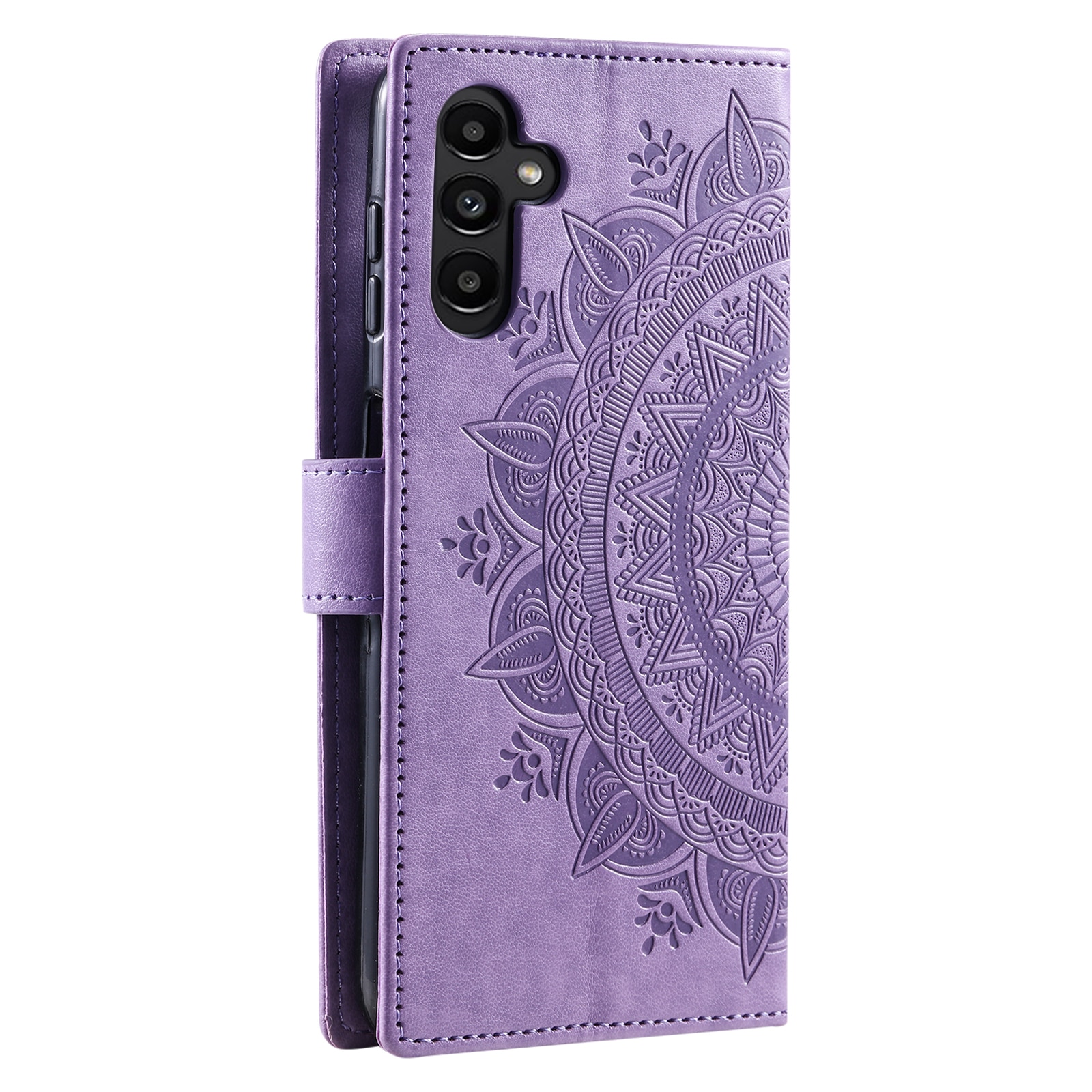 Étui en cuir Mandala Samsung Galaxy A17, Violet