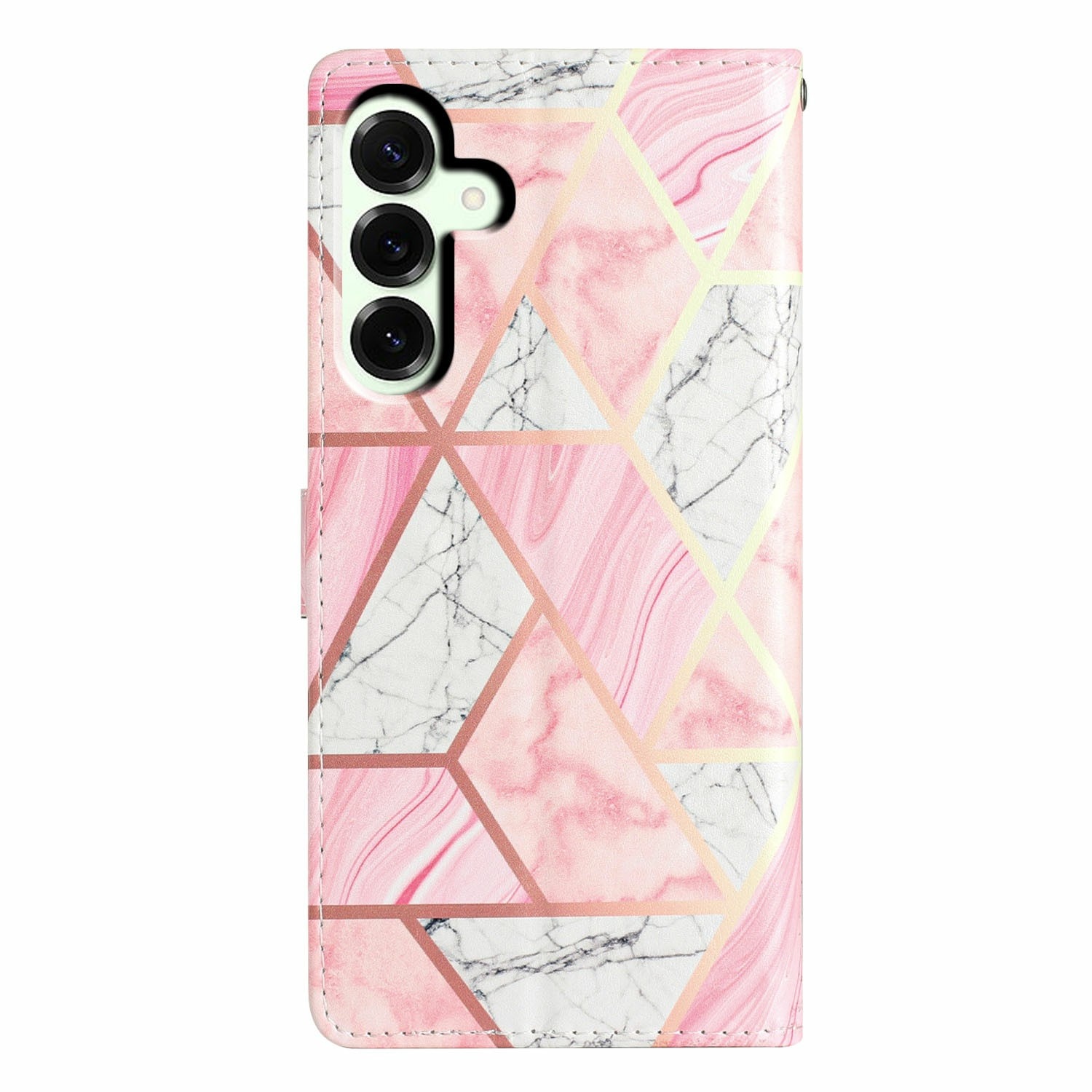 Coque portefeuille Samsung Galaxy A17, marbre rose